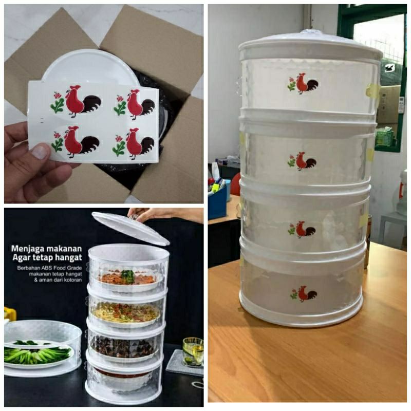TEMPAT LAUK 4 SUSUN DIAMOND AYAM JAGO/TUDUNG SAJI 4 SUSUN TERMURAH