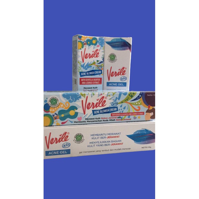 Jual VERILE ACNE GEL // ACTIVE BLEMISH CREAM 10 GRAM Indonesia|Shopee