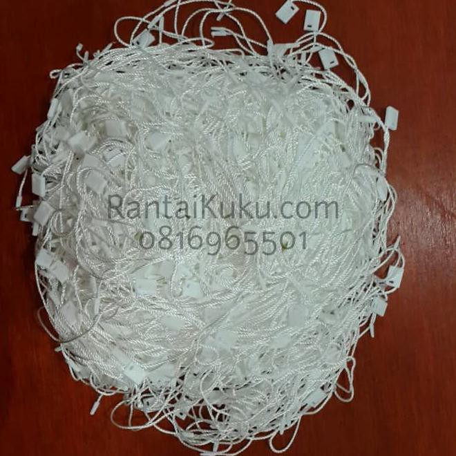 16BV TALI GANTUNGAN KUNCI / HANGTAG LABEL BAJU WARNA PUTIH Z37O