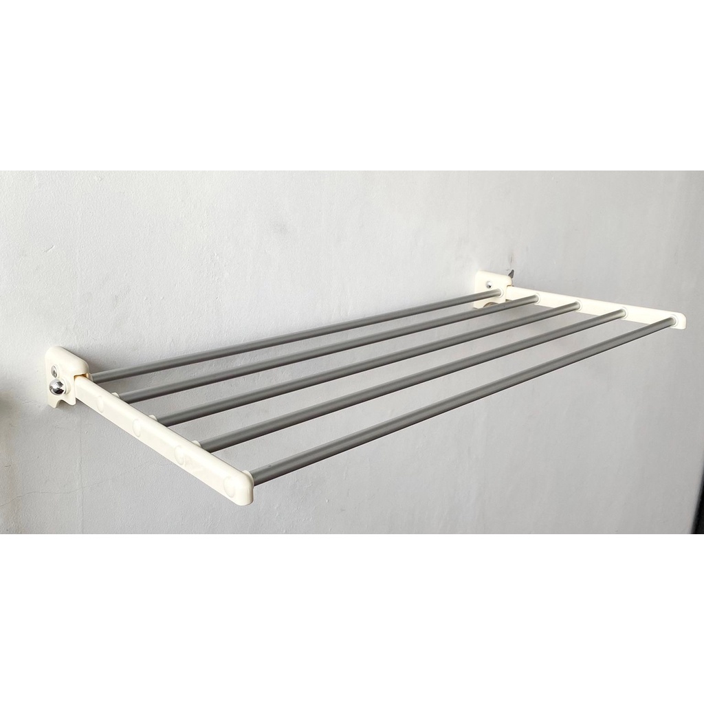 Rak handuk lipat ALUMINIUM 5 baris susun 80cm mami1- gantungan tempat 80 cm hanger hook handuk anti karat towel folding 5susun