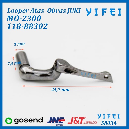 Looper Atas Mesin Obras Juki MO/YIFEI-118-88302(AA)