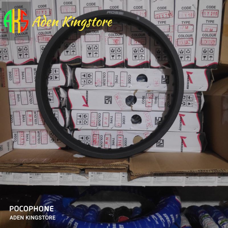 velg pelek velek velk pelk Rossi Rosi ring 18 160 185 215 250 hitam glossy