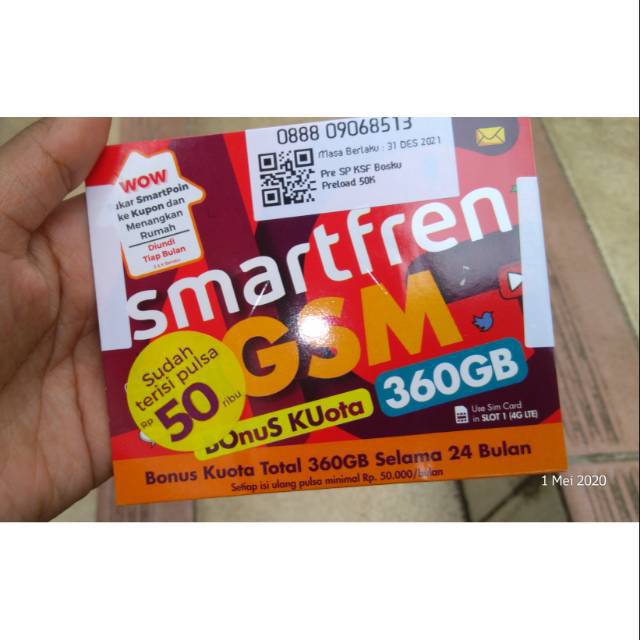 Perdana kuota smartfren bosku 360gb