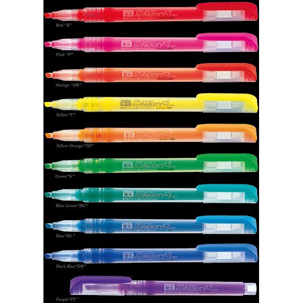 

ZEBRA SPARKY-1 HIGHLIGHTER COLOURS memperjelas mewarnai tulisan bacaan penting jadi lebih jelas terbaca