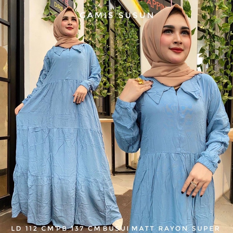 Gamis canda polos Gamis busui rayon