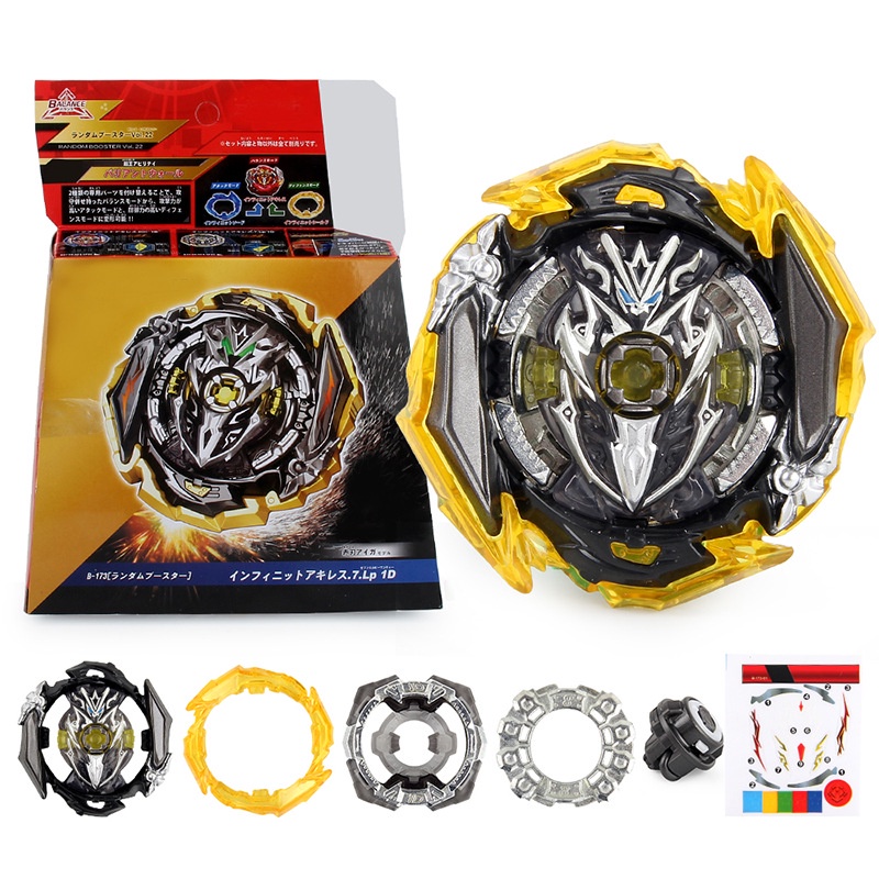 Gasing Beyblade Burst Superking Flame B-173-02 Infinite Achilles Gold