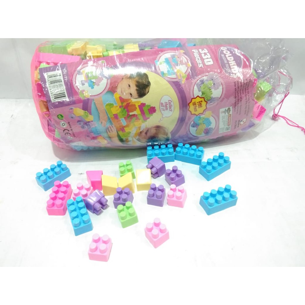 Mainan Edukasi Block  GoldKid 330pcs - BUILDING BRICK ISI 330pcs hj3840