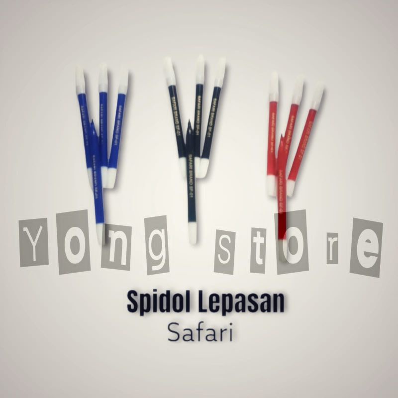 

SPIDOL KECIL SAFARI HITAM, MERAH, BIRU SF01 / SPIDOL MURAH SF 01 / SPIDOL PENCIL TYPE MARKER SF-01 (PCS) GROSIR