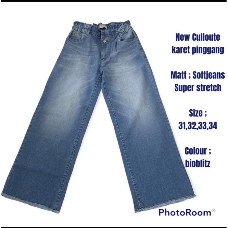 NEW KULOT  JUMBO IMPORT CEWEK MERK VJ/MISS200O BAHAN JEANS ASLI LEMBUT SIZE 27 SAMPAI 34