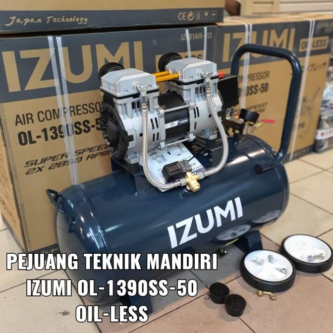 KOMPRESOR ANGIN OILLESS IZUMI OL1390SS-50 / COMPRESSOR IZUMI OL 1390
