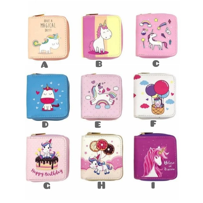 (PROMO) DOMPET ANAK PEREMPUAN REMAJA IMPORT UNICORN - Motif A