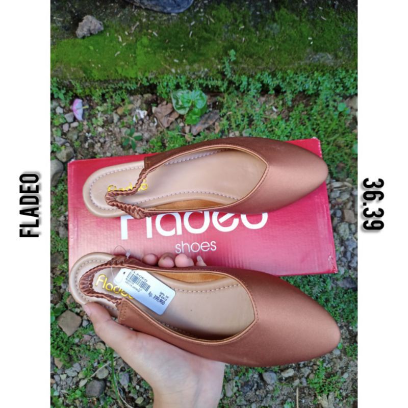 sandal tali flat Fladeo matahari wanita cewek tan hitam original