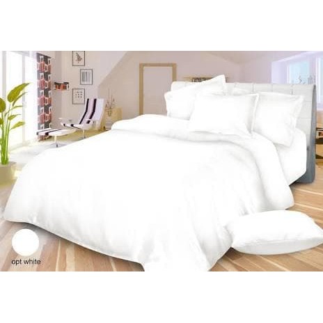 Sprei Bedcover Kintakun Shabby Bonita Murah Polos Rumbai Katun T EJ171 Grosir Putih Polos Uk.120