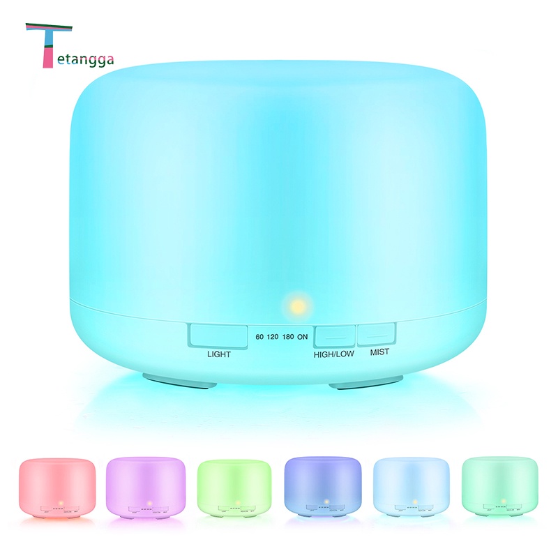 Humidifier Diffuser Air Putih Ultrasonic Aroma Terapi Essential Oil Pelembab 500ML Putih Aroma Terapi Essential Oil Pelembab