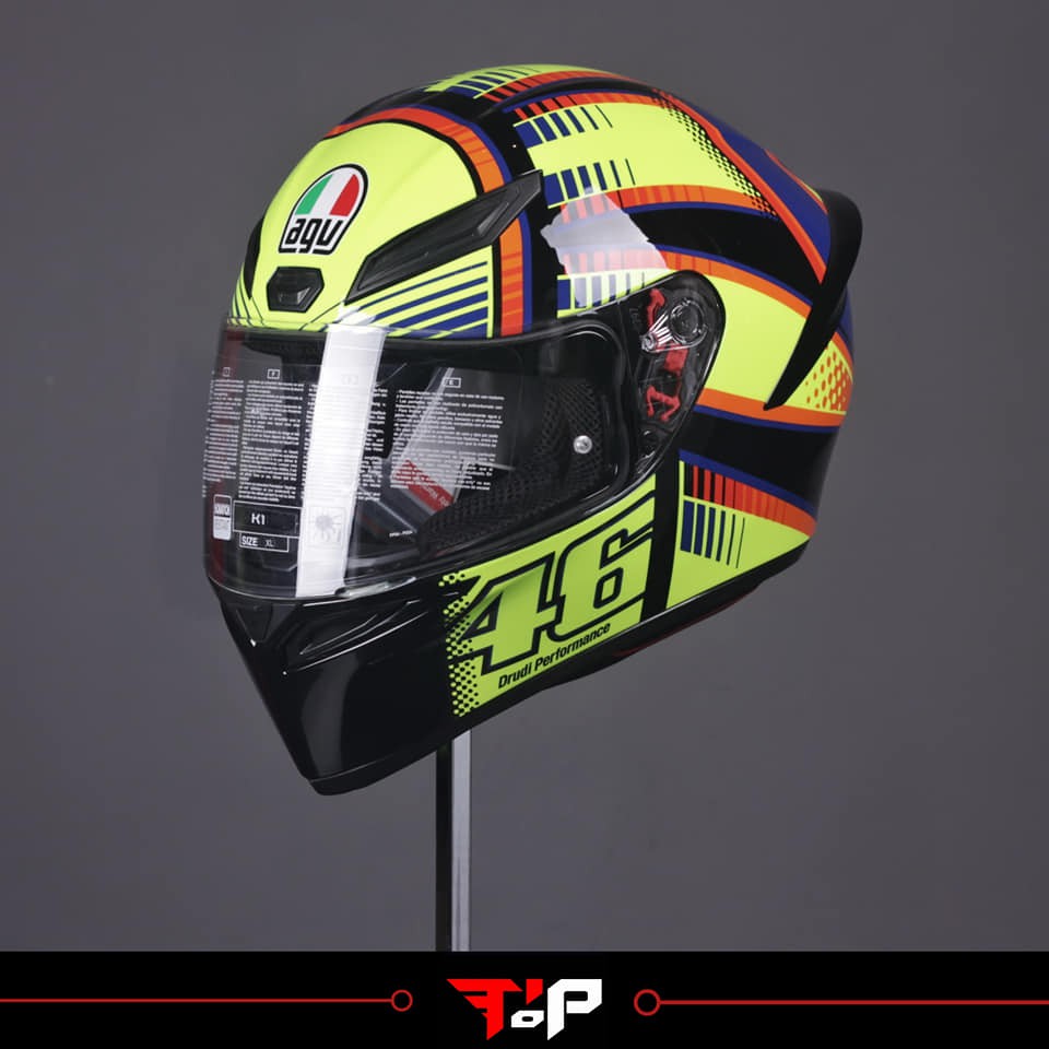 AGV K1 ROSSI SOLELUNA 2015 HELM FULL FACE SPOILER