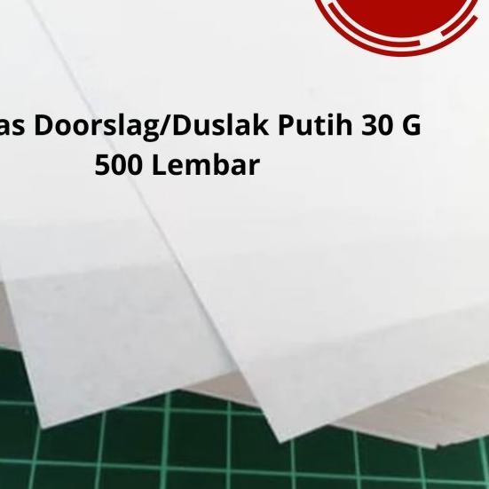 

♪ KERTAS DOORSLAG/DUSLAK PUTIH 30 GSM MERK TJIWI (500 LEMBAR) ➻