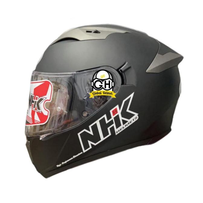 HELM NHK GP PRIME SOLID BLACK DOFF HELM NHK FULLFACE GP PRIME