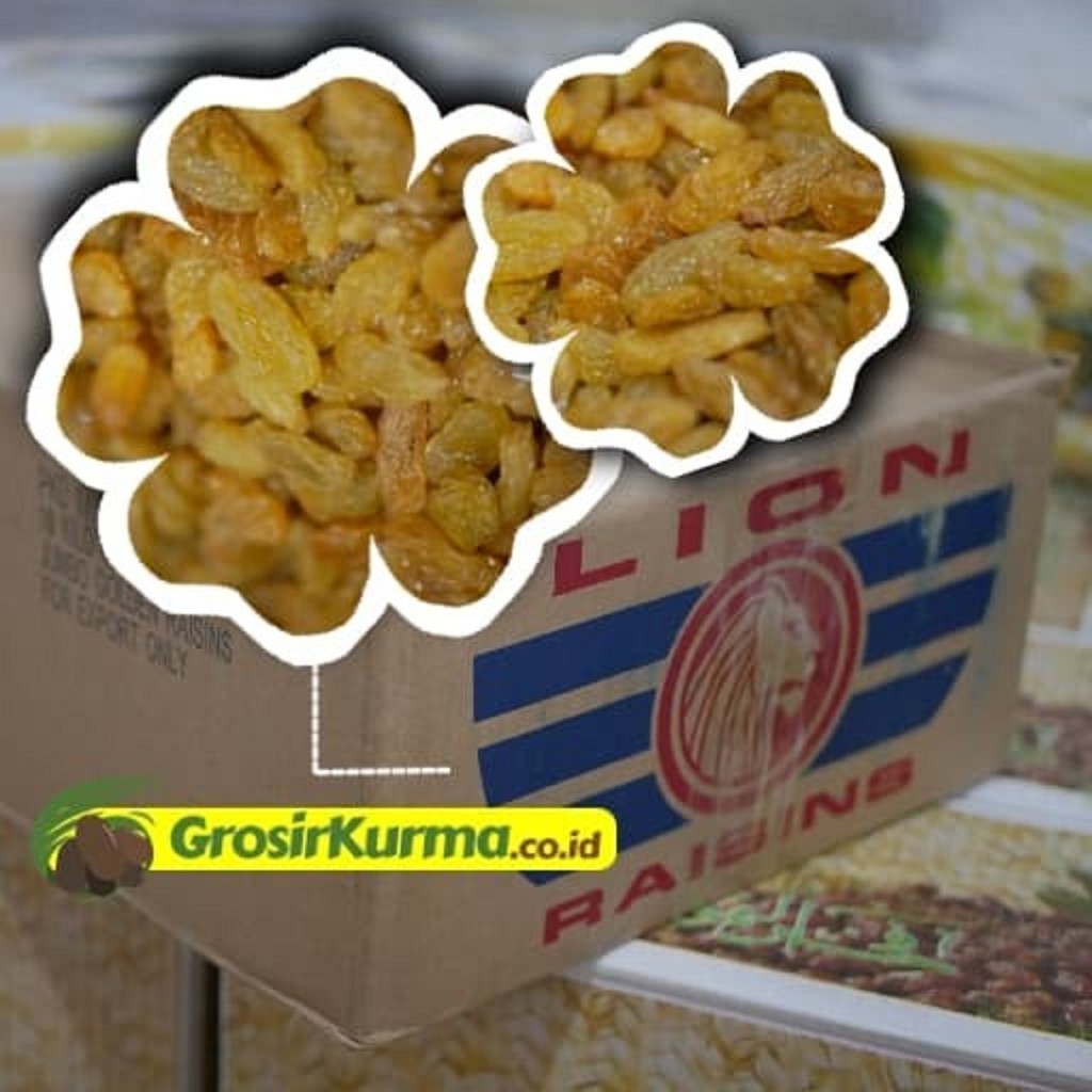 

Kismis Jumbo Premium Golden Raisin Lion California Original Oleh-Oleh Haji 1kg