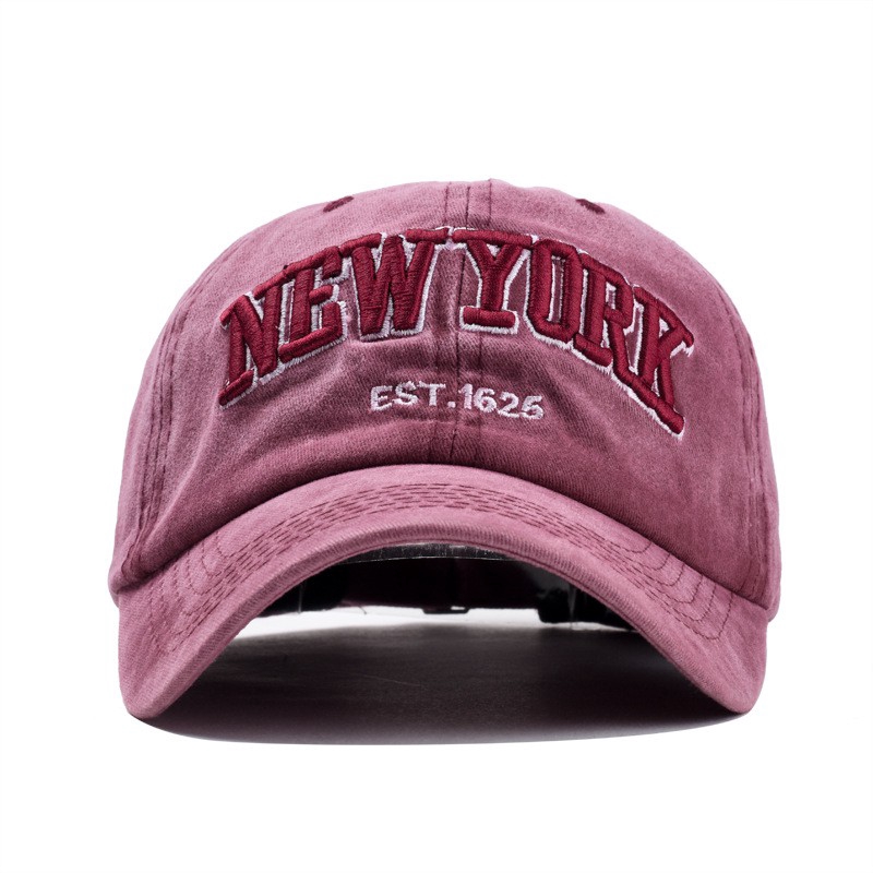 Topi Baseball Adjustable Motif Bordir New York Themed Gaya Hip Hop Untuk Pria Dan Wanita