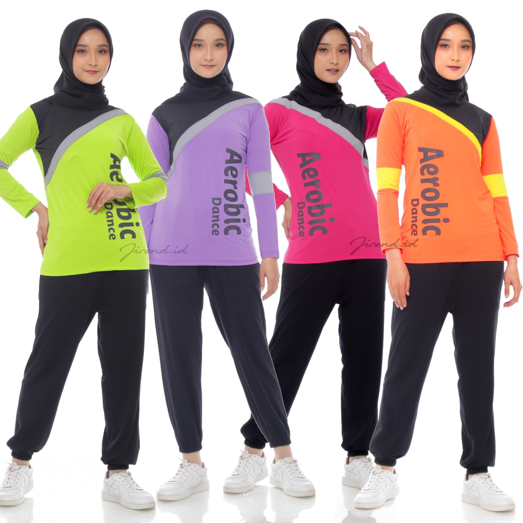 Baju Senam Wanita/ Baju Olahraga Wanita/ Baju Aerobic Kaos Senam