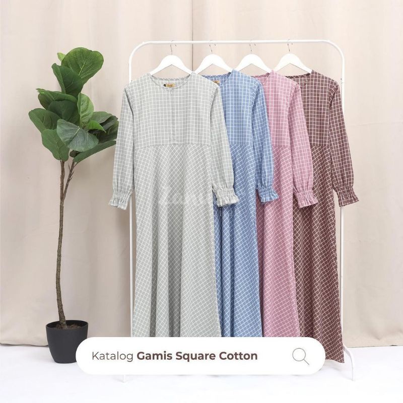Gamis Square Cotton by ZANUBA HIJAB - Gamis Square Cotton Zanuba - Gamis Square Cotton - Dress Squre