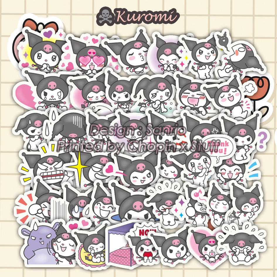 

Sticker Pack Waterproof Anti Air Kuromi (Sanrio) / Stiker Cute Lucu