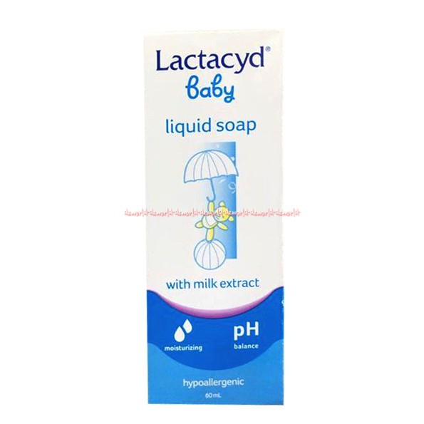 Lactacyd baby liquid Soap With Milk Extract Ph Balance Hypoallergenic 60ml