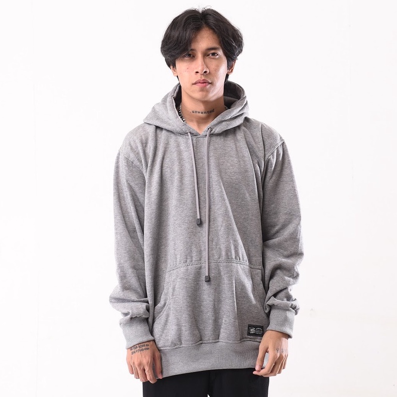 Mcvois Sweater Hoodie Polos Abu Misty Pria Wanita Premium