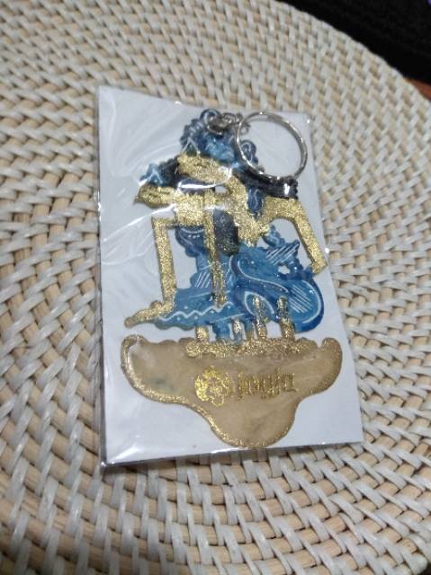 (BISA COD) SOUVENIR GANTUNGAN KUNCI WAYANG KULIT RAMA SHINTA JOGJA 12x5 cm OLEH-OLEH MURAH INDONESIA