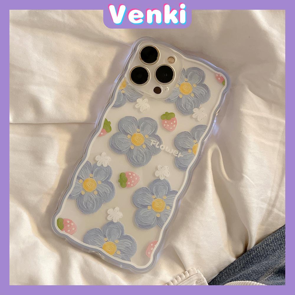 iPhone Case Silicone Soft Case Clear Case Wave Non-Slip Shockproof Camera Full Coverage Protection Oil Painting Flower For iPhone 13 Pro Max iPhone 12 Pro Max iPhone 11 iPhone7Plus