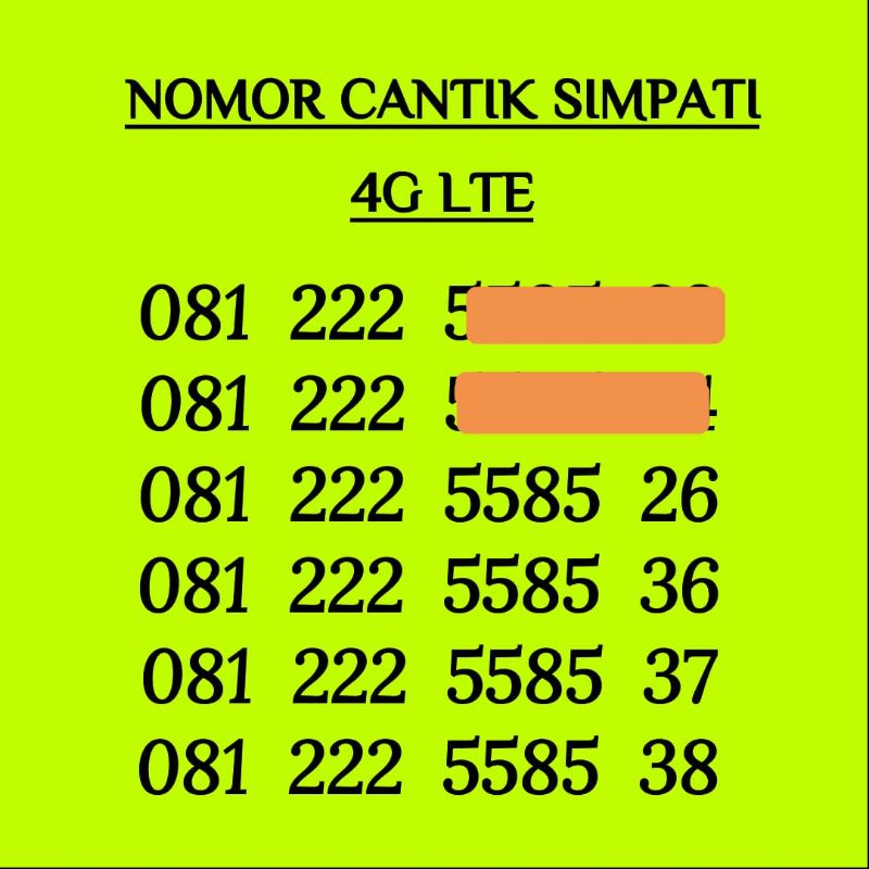 NOMOR SIMPATI CANTIK SERI ANGKA 2 DAN 5 EKOR RAPI | Shopee