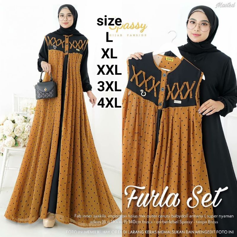 GAMIS WANITA BIG JUMBO SIZE TERBARU FURLA SET-2