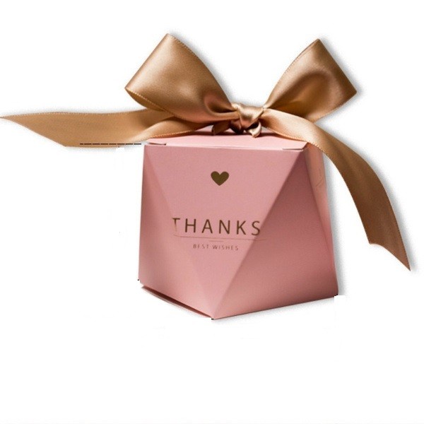 

Kotak souvenir kotak hadiah gift box pita kotak perhiasan - Merah Muda