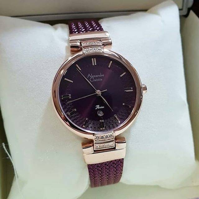 JAM TANGAN ALEXANDRE CHRISTIE WANITA AC2757 ROSEGOLD ORIGINAL