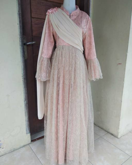 Preloved Kebaya Mewah Peach Pink
