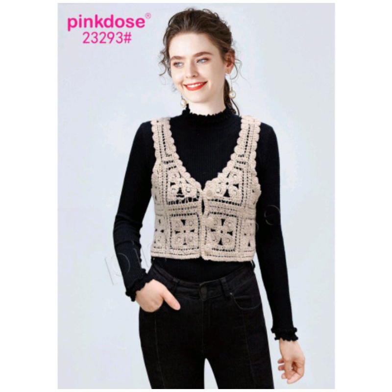 PINKDOSE 23293 | VEST RAJUT IMPORT KANCING