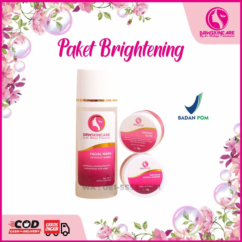 PAKET CREAM WHITENING DAN FLEK DRW SKINCARE, BCB1, BCB2, BCB3 | Paket Kecantikan Penghilang Flek Hit