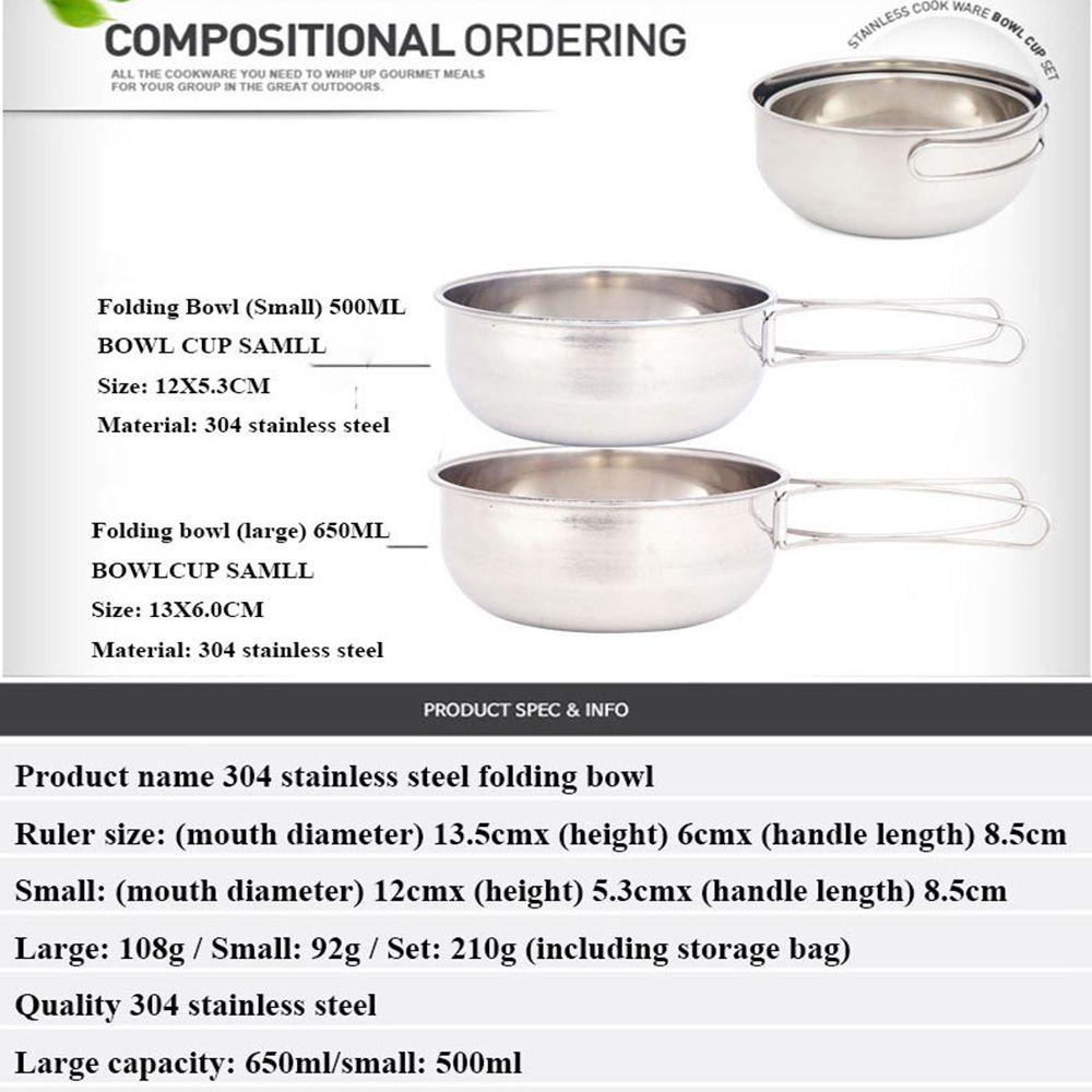 Suyo Mangkok Lipat Portable Multifungsi 500 / 650ml Untuk Outdoor / Camping