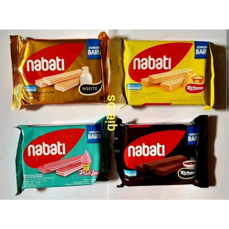 

WAFER NABATI KEMASAN MINI ADA RASA KEJU COKLAT DLL.