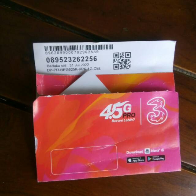 Perdana Tri paket 2GB Rp.1500,-