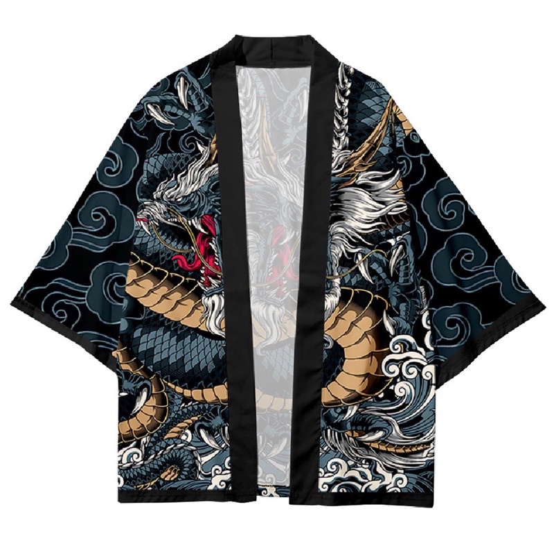 KIMONO CARDINGAN IMPORT PRIA WANITA KOREA DRAGON NAGA TB10