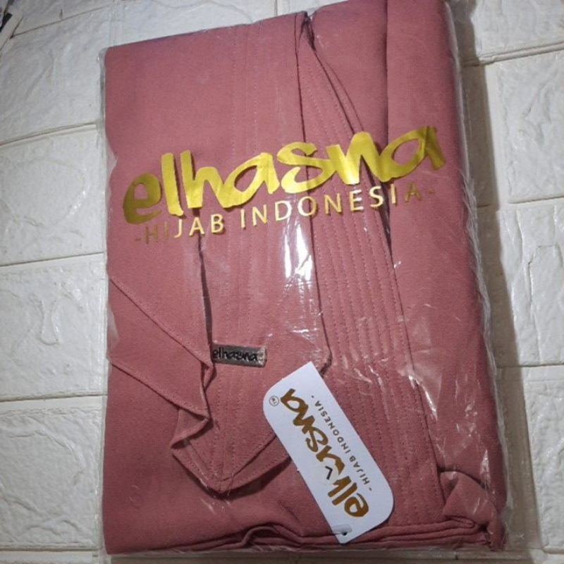 ELHASNA//KHIMAR L ORI ELHASNA/CERUTY BABYDOLL DUA LAYER/KHIMAR ELHASNA/KHIMAR LANCIP-Nude pink