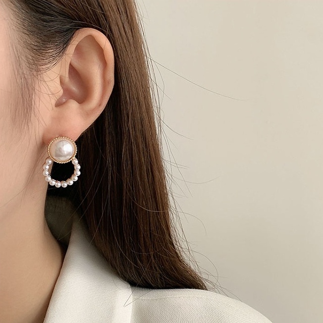 Anting Mutiara Hepburn Vintage Anting Rumbai Panjang Wanita 2023anting Pejantan Fashion Baru