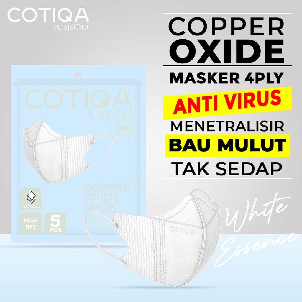 COTIQA Masker DUCKBILL COPPER OXIDE Premium Mask 4ply isi 5 pcs