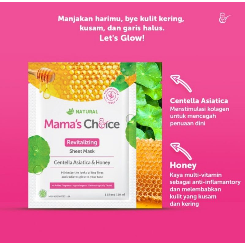 Mama's Choice Sheet Mask Revitalizing Isi 3 Pcs - Masker Wajah