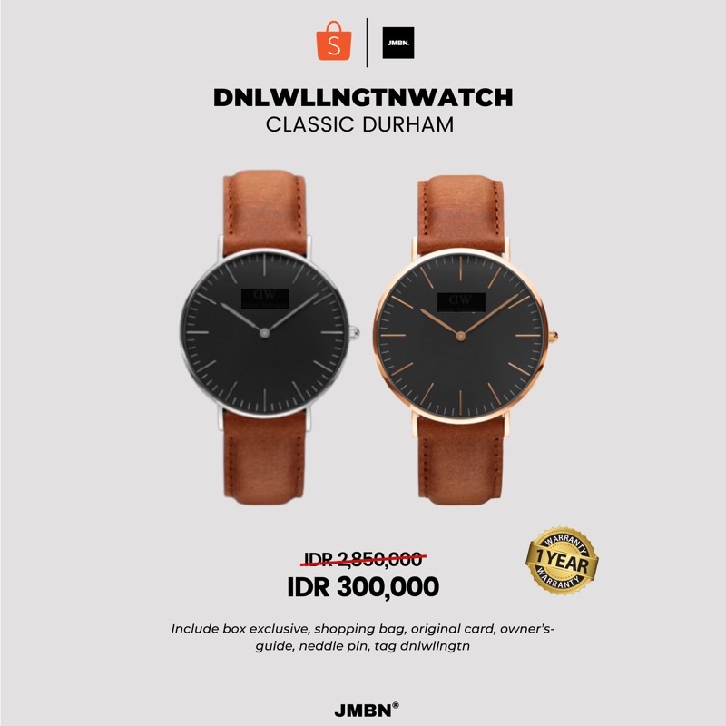 [TERLARIS - COD] JAM TANGAN PRIA WANITA DW CLASSIC DURHAM BLACK