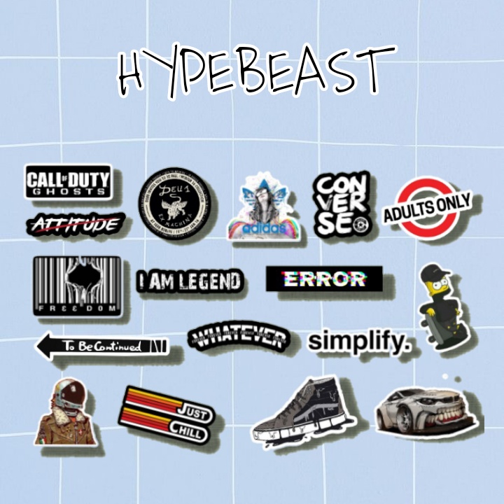 

STICKER AESTHETIC STIKER AESTHETIC WATERPROOFT STICKER VINYL STICKER DECAL CUSTOM HYPEBEAST SERIES
