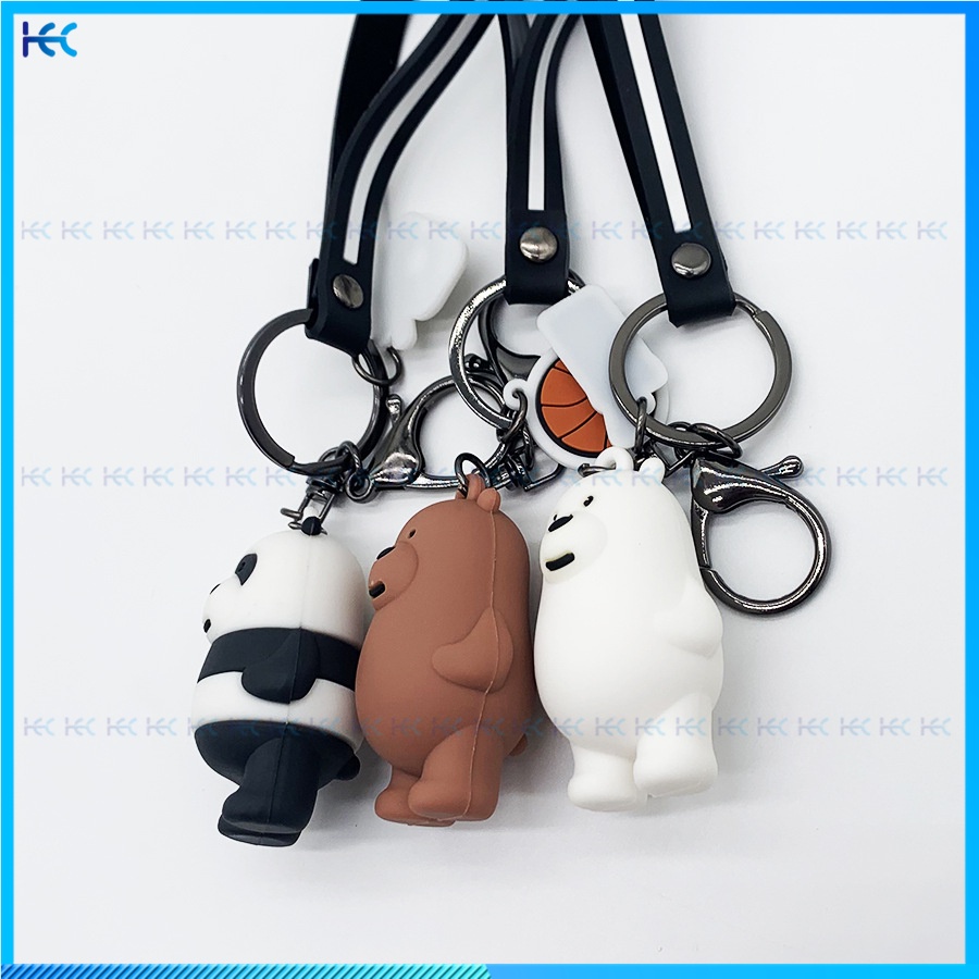 2022Creativity Anime Three little bears keychain three-dimensional cartoon key chain