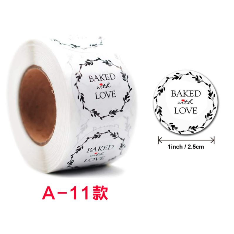 

Sticker Stiker Roll Label Cookies Kue Permen Goodie BAKE LOVE 1