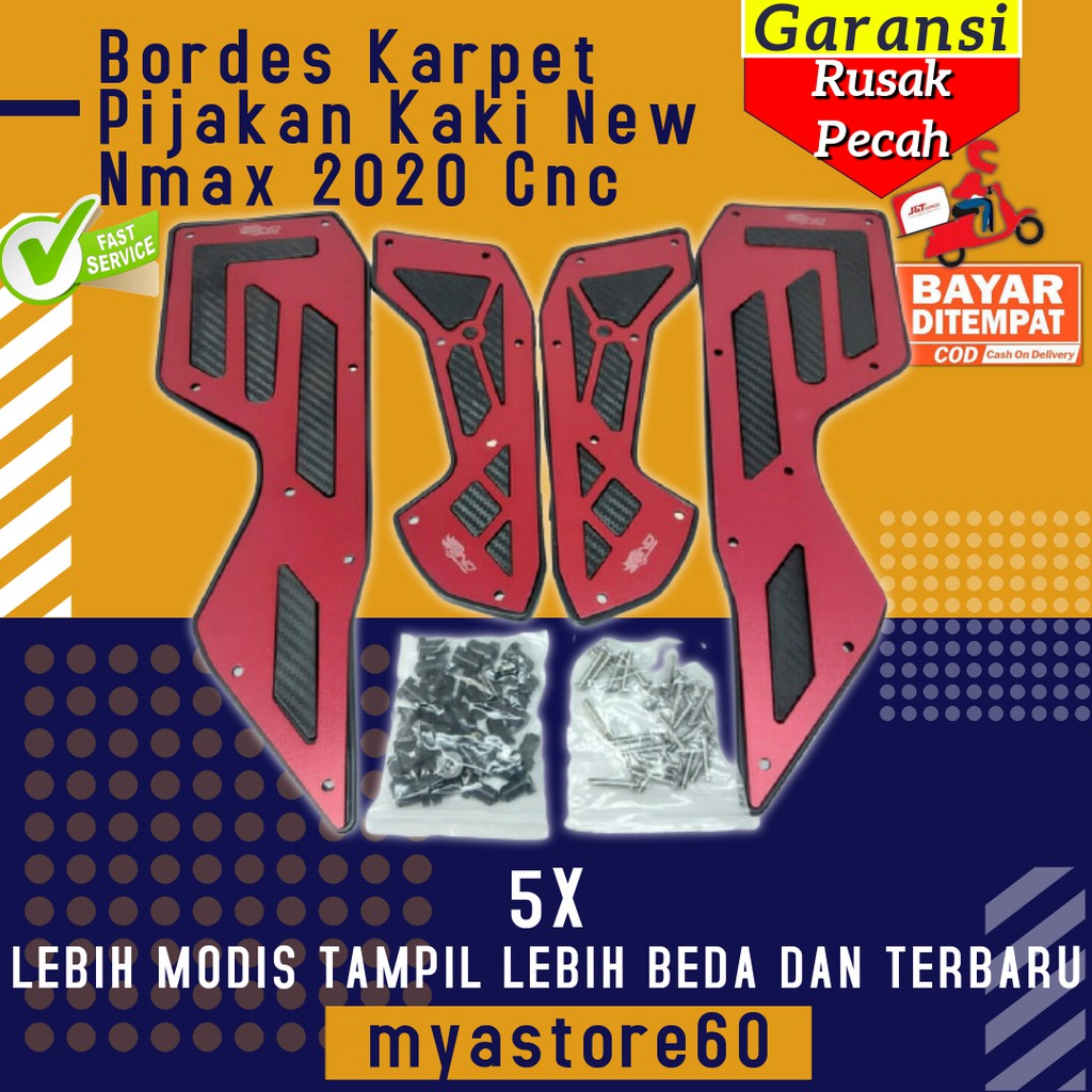 Bordes Karpet Pijakan Kaki New Nmax 2020 Cnc Bordes New Nmax 2020 Aksesoris Variasi New Nmax 2020